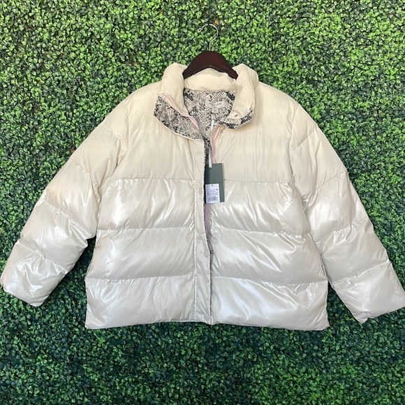 Sandy Liang x Target white cream puffer jacket designer trend M - Picture 2 of 10